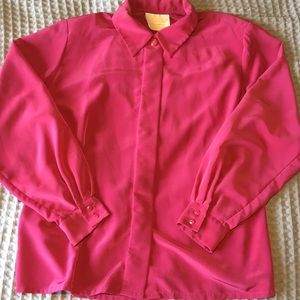Vintage Pink Button down Top